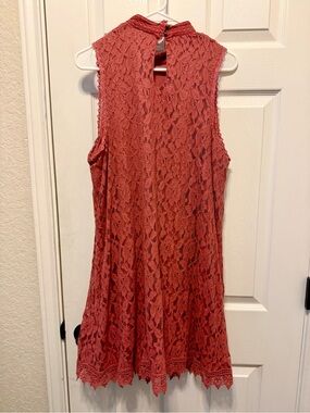 Xhilaration Lace-Detail Dress in Terracotta